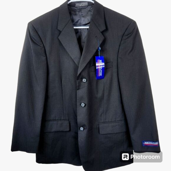 NEW Bert Pulitzer Mens Wool Blend 3 Button Suit Coat 40S